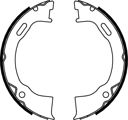 TRISCAN Bremsebakkesæt, parkeringsbremse 810080006 bagaksel for FORD JEEP
