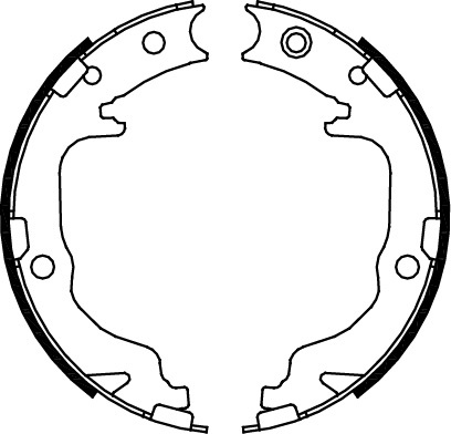 TRISCAN Bremsebakkesæt, parkeringsbremse 810080010 for PEUGEOT CHRYSLER JEEP MITSUBISHI