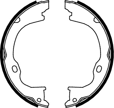 TRISCAN Bremsebakkesæt, parkeringsbremse 810080011 for JEEP