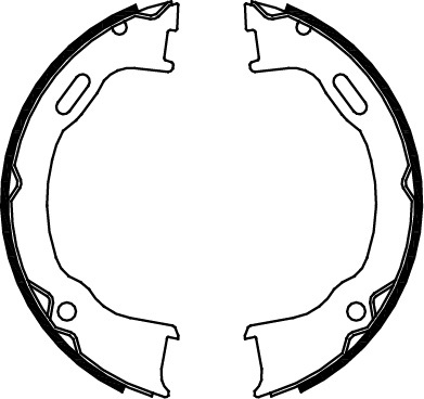 TRISCAN Bremsebakkesæt, parkeringsbremse 810080012 for JEEP
