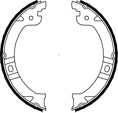 TRISCAN Bremsebakkesæt, parkeringsbremse 810080015 for DODGE