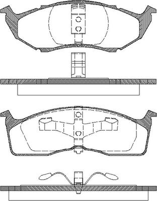 TRISCAN Bremseklodser 8110 10513 for CHRYSLER DODGE