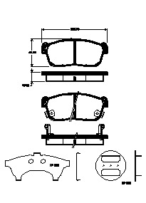 TRISCAN Bremseklodser 8110 10552 for DAIHATSU SUBARU SUZUKI NISSAN