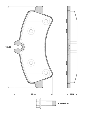 TRISCAN Bremseklodser 8110 10559 for MERCEDES-BENZ VW