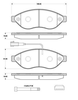 TRISCAN Bremseklodser 8110 10562 for PEUGEOT CITROËN FIAT