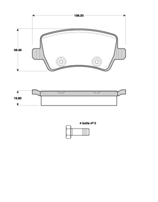 TRISCAN Bremseklodssæt, parkeringsbremse 811010564 for FORD VOLVO LAND ROVER