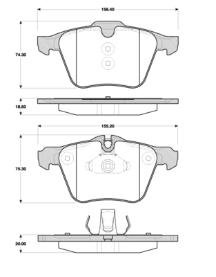 TRISCAN Bremseklodser 8110 10565 for FORD VOLVO JAGUAR