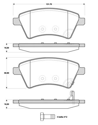 TRISCAN Bremseklodser 8110 10566 for FIAT SUZUKI