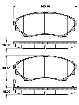 TRISCAN Bremseklodser 8110 10568 for FORD USA FORD MAZDA