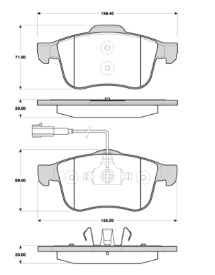 TRISCAN Bremseklodser 8110 12017 for ALFA ROMEO