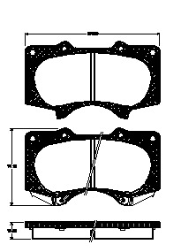 TRISCAN Bremseklodser 8110 13064 for TOYOTA LEXUS MITSUBISHI RENAULT
