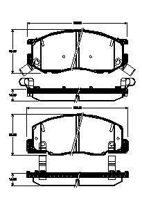 TRISCAN Bremseklodser 8110 13066 for DAIHATSU TOYOTA