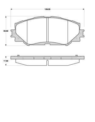 TRISCAN Bremseklodser 8110 13070 for TOYOTA LEXUS