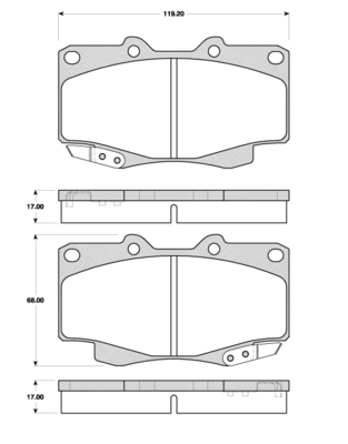 TRISCAN Bremseklodser 8110 13076 for TOYOTA