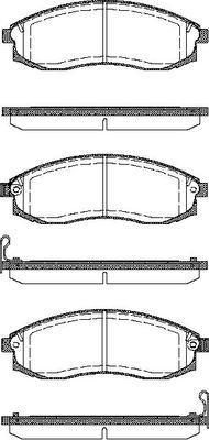 TRISCAN Bremseklodser 8110 14025 for MITSUBISHI NISSAN