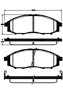 TRISCAN Bremseklodser 8110 14042 for NISSAN