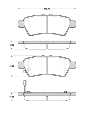 TRISCAN Bremseklodser 8110 14045 for NISSAN
