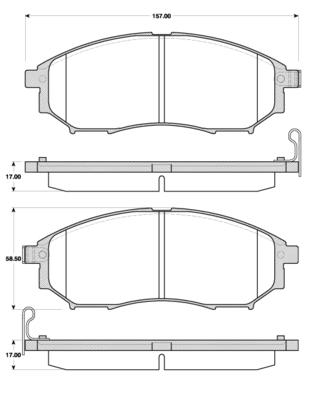 TRISCAN Bremseklodser 8110 14047 for NISSAN INFINITI RENAULT