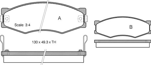 TRISCAN Bremseklodser 8110 14103 for NISSAN INFINITI