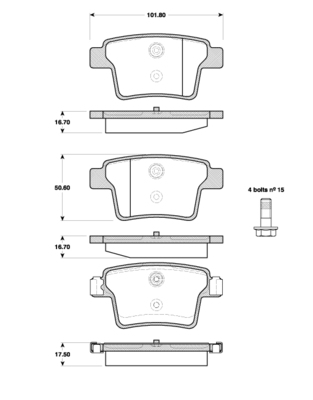 TRISCAN Bremseklodser 8110 16016 for FORD JAGUAR