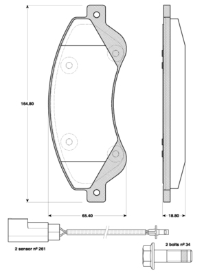 TRISCAN Bremseklodser 8110 16017 for FORD
