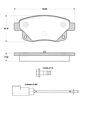 TRISCAN Bremseklodser 8110 16018 for FORD