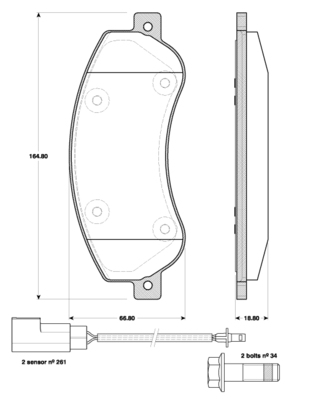 TRISCAN Bremseklodser 8110 16019 for FORD