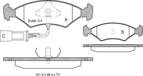 TRISCAN Bremseklodser 8110 16801 for FORD