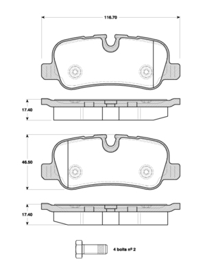 TRISCAN Bremseklodser 8110 17026 for LAND ROVER