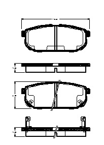 TRISCAN Bremseklodser 8110 18014 for KIA