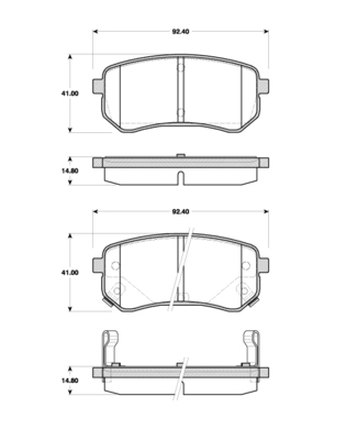 TRISCAN Bremseklodser 8110 18018 for KIA