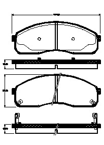 TRISCAN Bremseklodser 8110 18019 for KIA