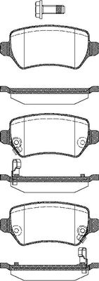 TRISCAN Bremseklodssæt, parkeringsbremse 811024019 for OPEL VAUXHALL CHEVROLET KIA