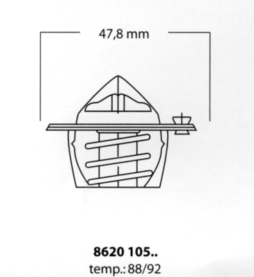 TRISCAN Termostat, kølemiddel 8620 10588 for FORD MAZDA