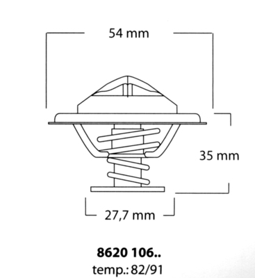 TRISCAN Termostat, kølemiddel 8620 10682 for FORD RENAULT