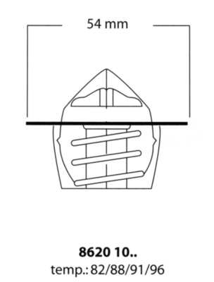 TRISCAN Termostat, kølemiddel 8620 1082 for FSO TRIUMPH CHRYSLER OPEL VAUXHALL LANCIA ALFA ROMEO DAIHATSU NISSAN RENAULT ROVER
