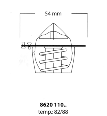TRISCAN Termostat, kølemiddel 8620 11088 for VAUXHALL