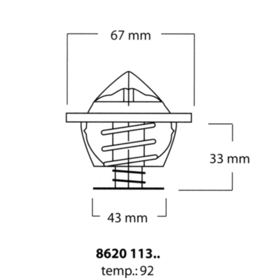 TRISCAN Termostat, kølemiddel 8620 11392 for BMW