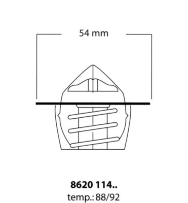 TRISCAN Termostat, kølemiddel 8620 11492 for PEUGEOT