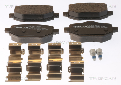 TRISCAN Bremseklodser 8110 10125 for VAUXHALL DS