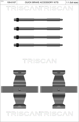 TRISCAN Tilbehørssæt, skivebremsebelægning 8105111638