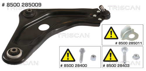 TRISCAN Bærearm, hjulophæng 8500285009 for DS