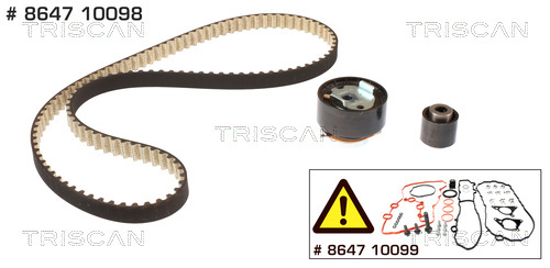 TRISCAN Tandremssæt 864710098 for VAUXHALL PEUGEOT DS TOYOTA