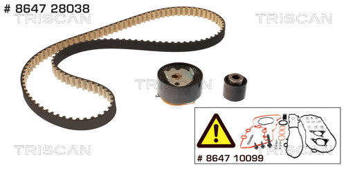TRISCAN Tandremssæt 864728038 for PEUGEOT DS