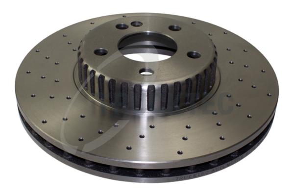 TRUCKTEC AUTOMOTIVE Bremseskive 0235588 foraksel perforeret 318mm 30mm for MERCEDES-BENZ