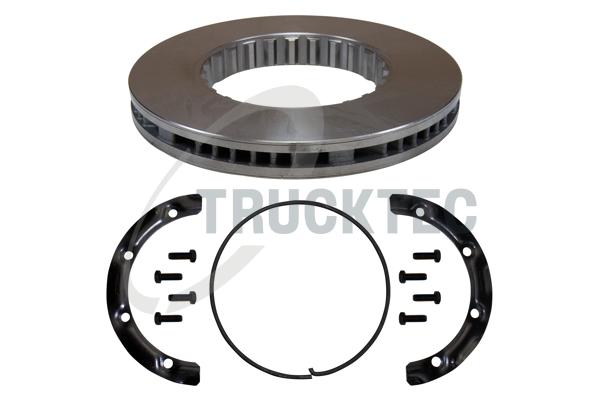 TRUCKTEC AUTOMOTIVE 0335046 foraksel ventileret 410mm 45mm for VOLVO RENAULT TRUCKS