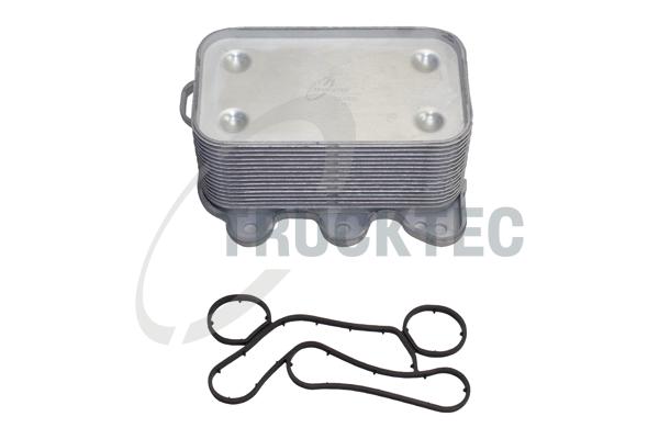TRUCKTEC AUTOMOTIVE Oliekøler, motorolie 0218132 for MERCEDES-BENZ