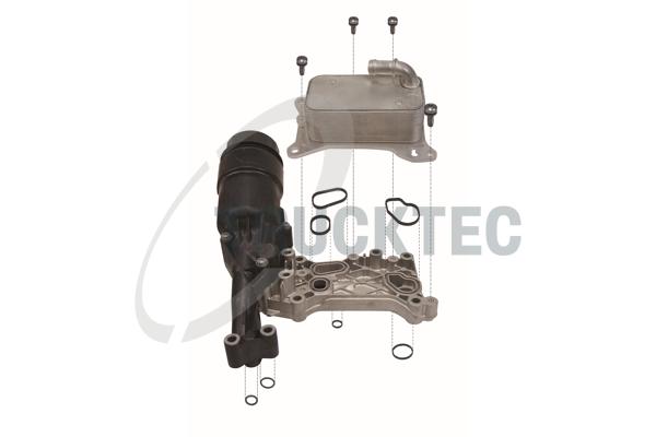 TRUCKTEC AUTOMOTIVE Oliekøler, motorolie 0218141 for MERCEDES-BENZ