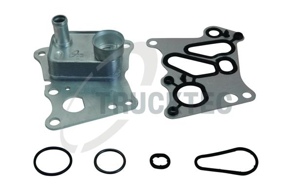TRUCKTEC AUTOMOTIVE Oliekøler, motorolie 0218143 for MERCEDES-BENZ