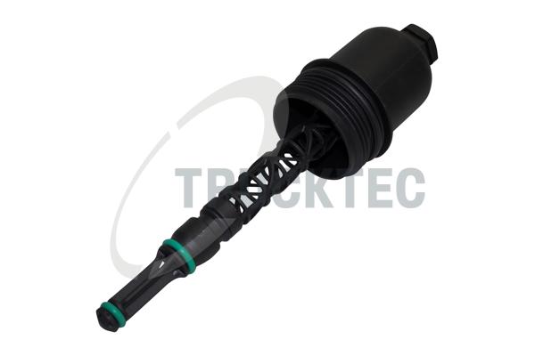 TRUCKTEC AUTOMOTIVE Dæksel, oliefilterhus 0218187 for MERCEDES-BENZ
